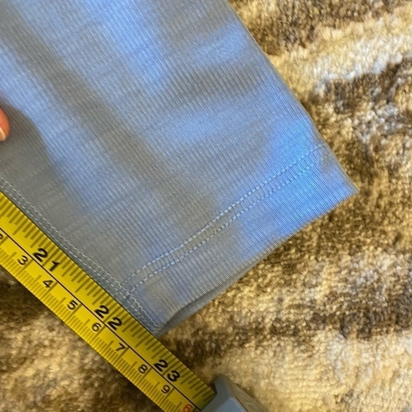 Beyond Yoga Women’s Heather Rib Midi High Waisted Legging Blue Size XS Tight - Picture 6 of 9